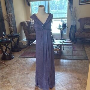 Adrianna Pappell Purple Cocktail Prom Dress